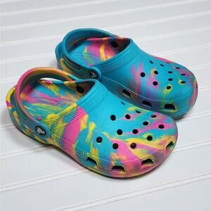 Crocs Classic Marbled Kids Clogs/Sandals Size 3 Big Kids